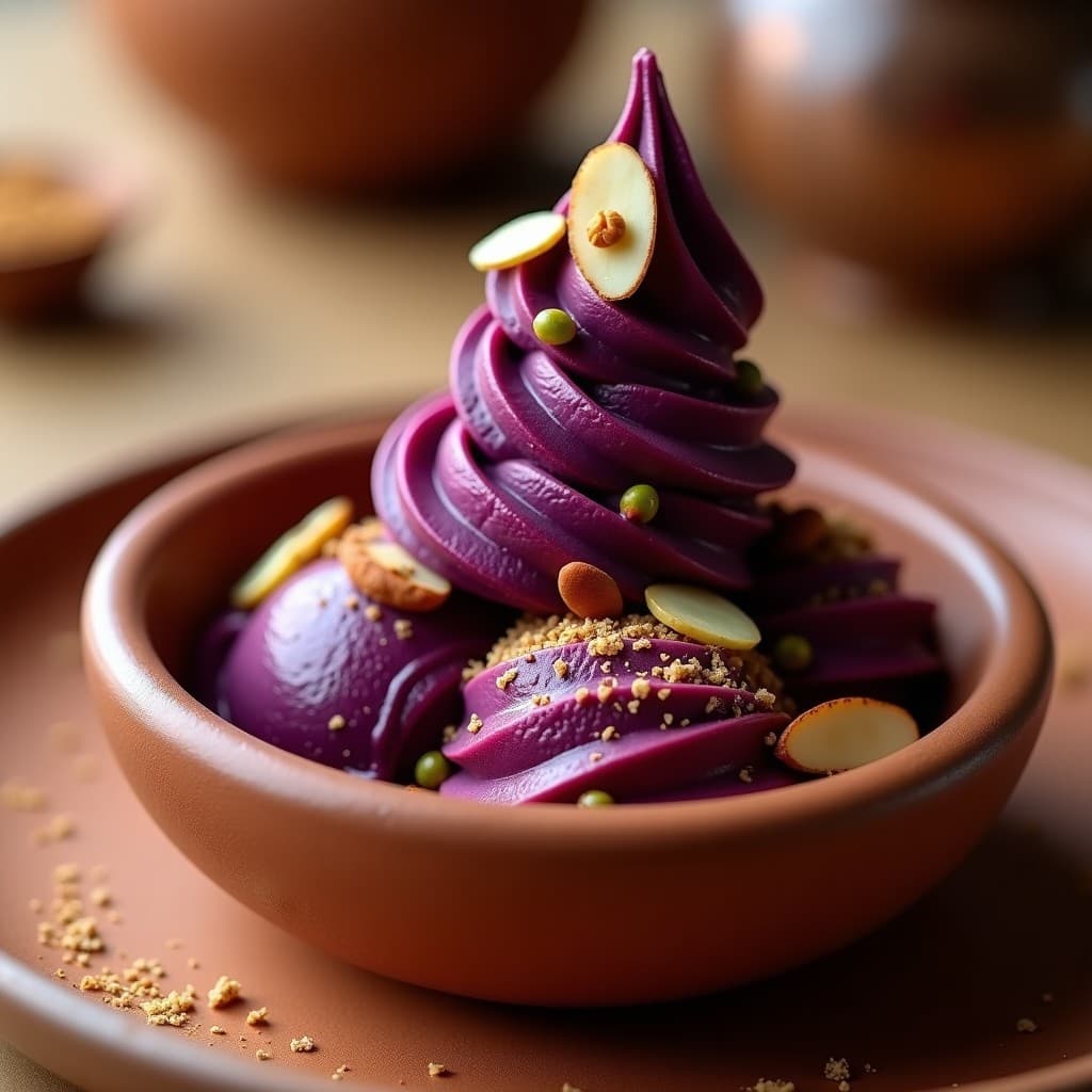 Helado de Açaí y Leche de Camello: Postre Exótico Sin Azúcar con Toque Beduino