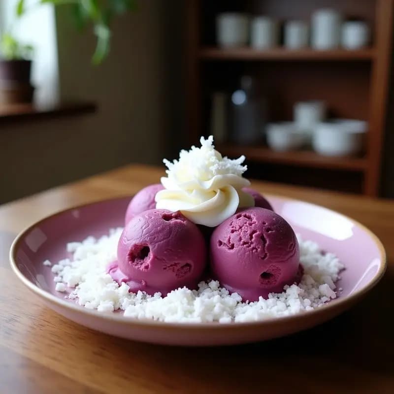Helado de Açaí con Virutas de Coco Ahumado y Nitrógeno Líquido: Postre Brasileño Viral en 5 Minutos