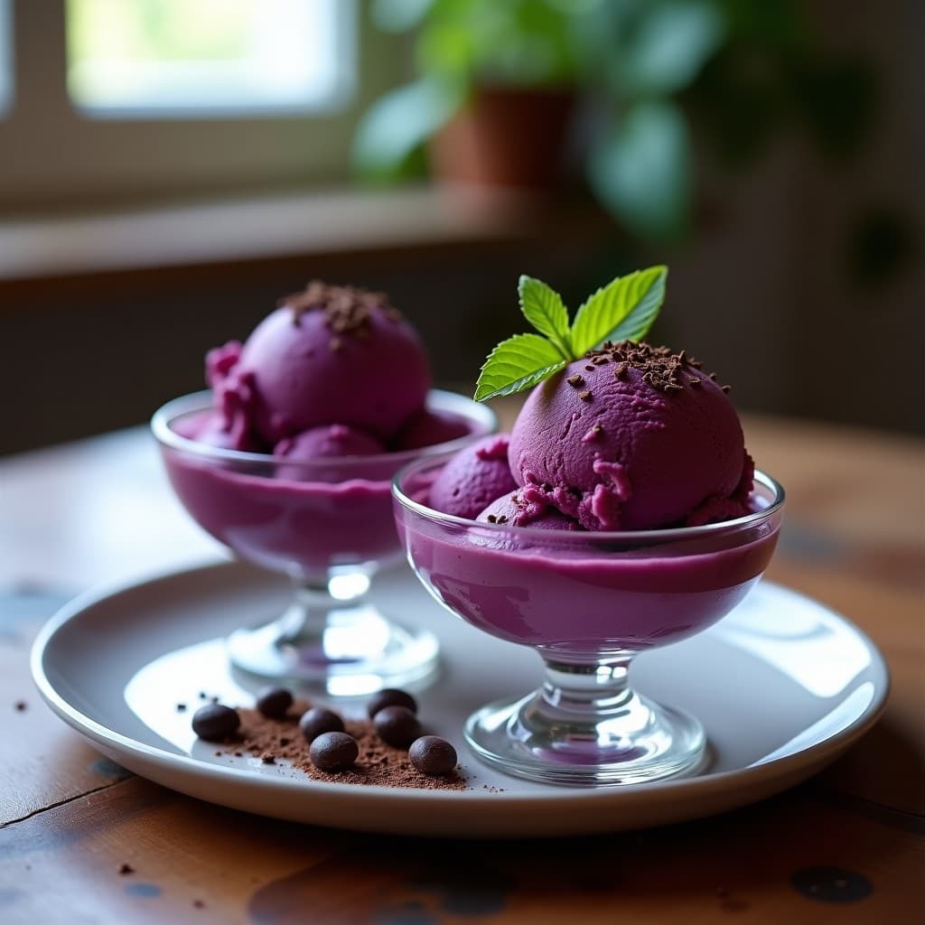 Helado de Açaí y Polvo de Baobab: Postre Brasilero Antioxidante Sin Lácteos