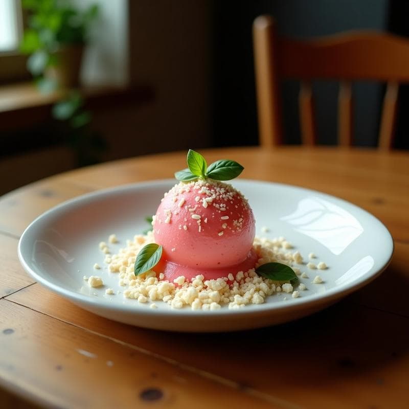 Helado de Acerola y Albahaca con Virutas de Coco: Postre Brasilero Sin Azúcar y Rico en Vitamina C