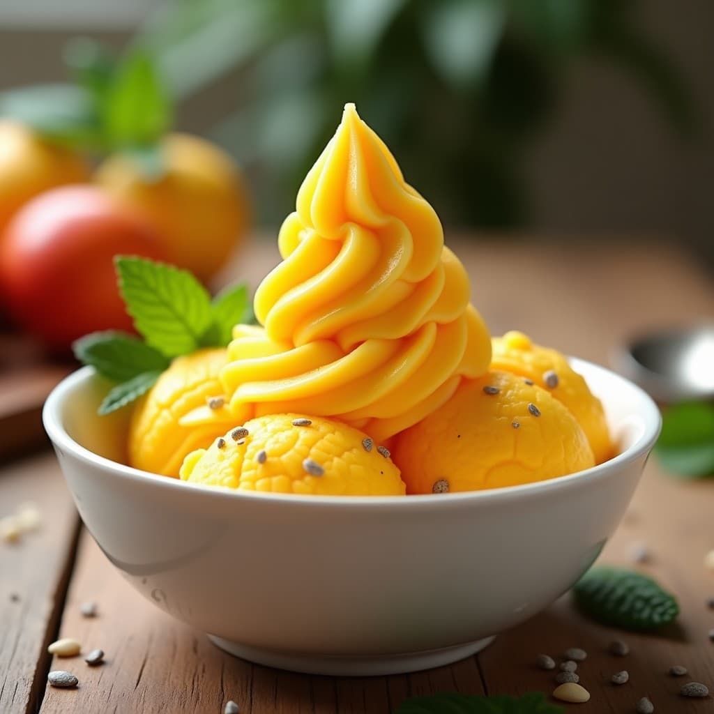 Helado de Acerola y Mango: Postre Brasilero Sin Lácteos y Bajo en Calorías