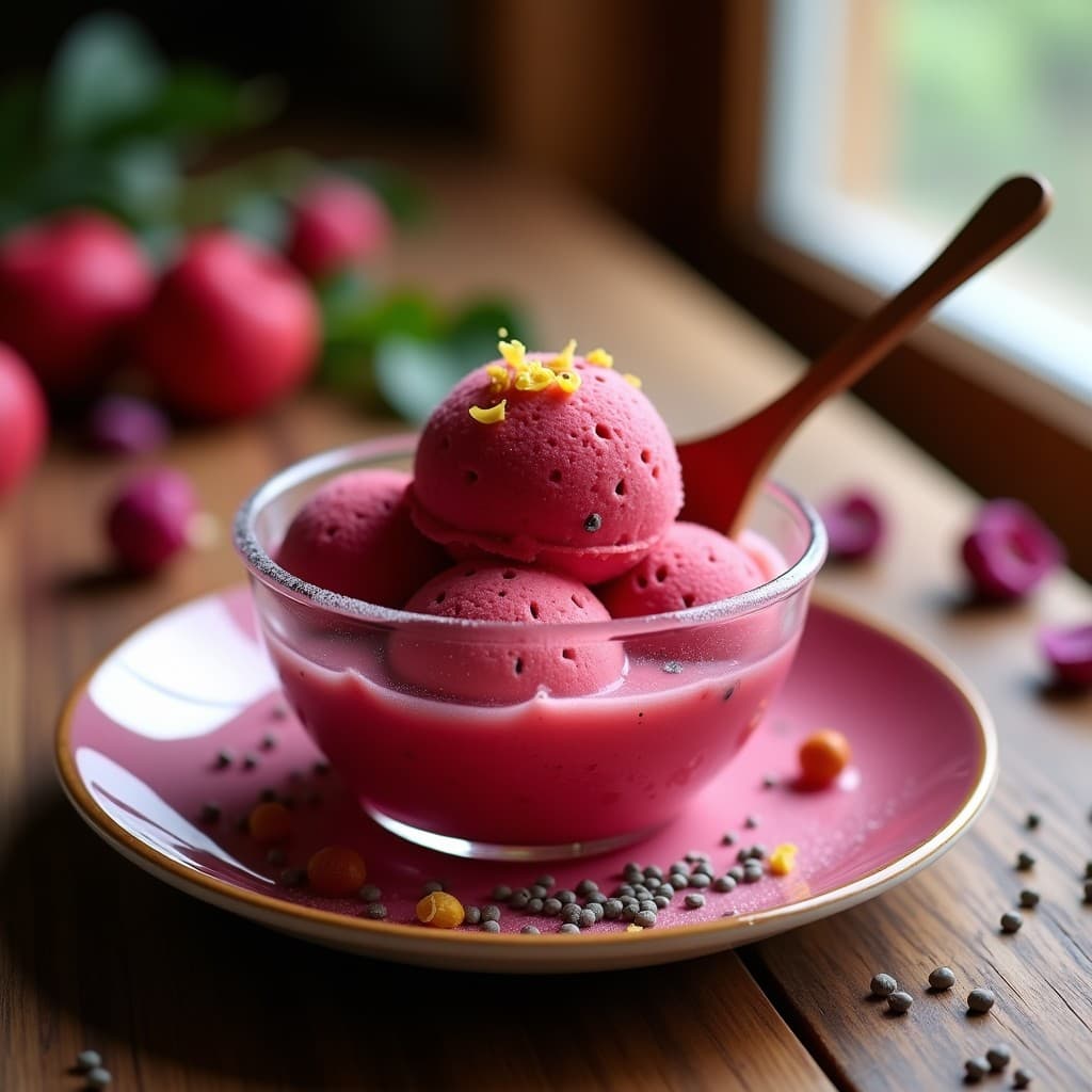 Helado de Agua de Jamaica y Semillas de Chía: Postre Mexicano Sin Azúcar