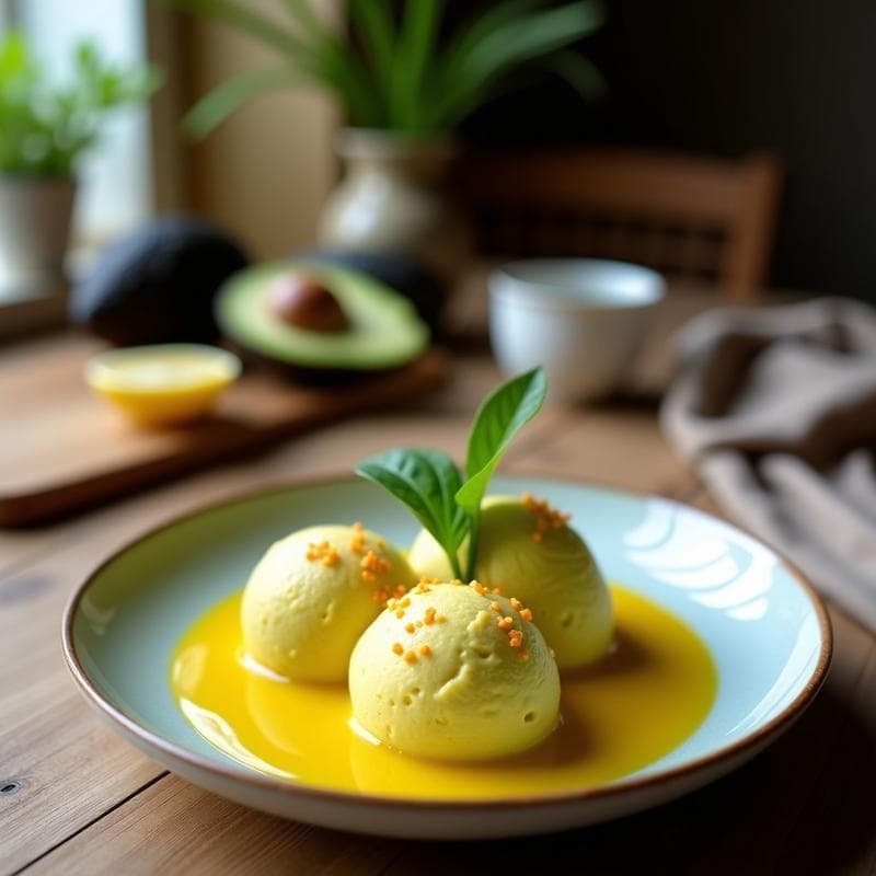 Helado de Aguacate y Cúrcuma con Trozos de Coco: Postre Antiinflamatorio en 3 Ingredientes