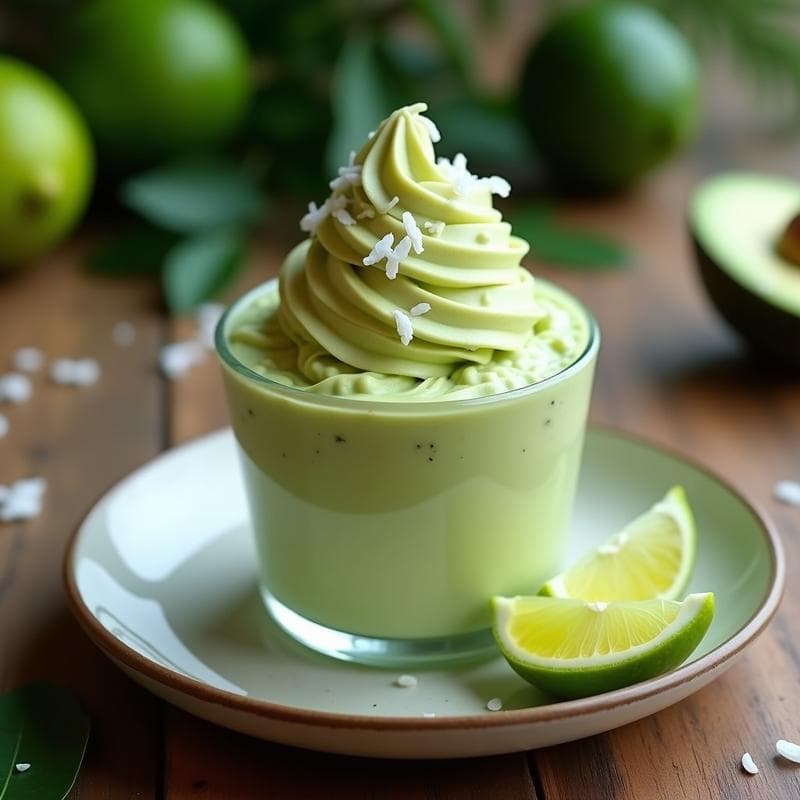 Helado de Aguacate y Lima: Postre Vegano y Sin Azúcar con Toque Tropical