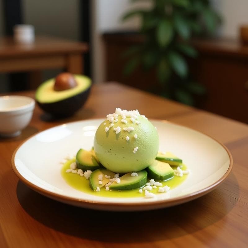 Helado de Aguacate y Matcha con Virutas de Coco: Postre Vegano Sin Lácteos y Alta en Grasas Saludables