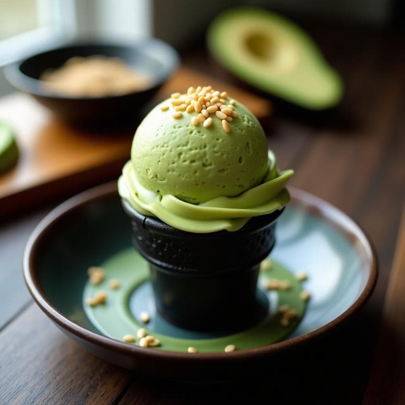 Helado de Aguacate y Wasabi: Postre Saludable con Toque Picante en 3 Ingredientes