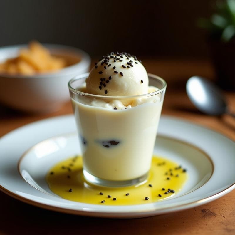 Helado de Ajo Negro y Helado de Parmesano Vegano: Postre Salado y Sofisticado
