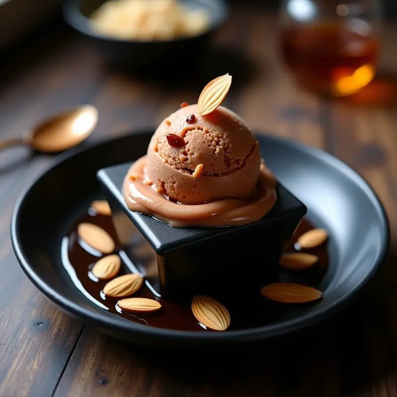 Helado de Ajo Negro y Vinagre Balsámico: Postre Gourmet Sorprendente