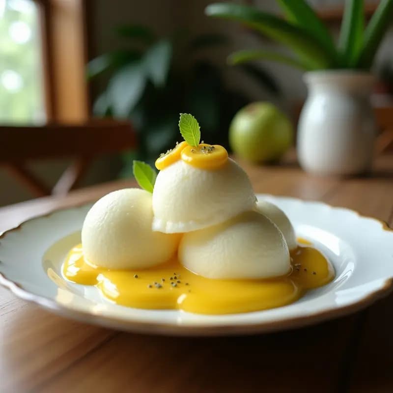 Helado de Aloe Vera y Maracuyá con Base de Coco: Postre Detox y Refrescante