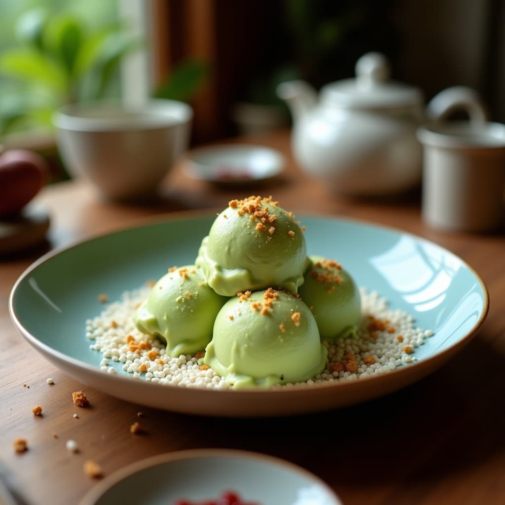 Helado de Añil y Coco con Base de Aguacate: Postre Azul Vegano Sin Azúcar en Thermomix