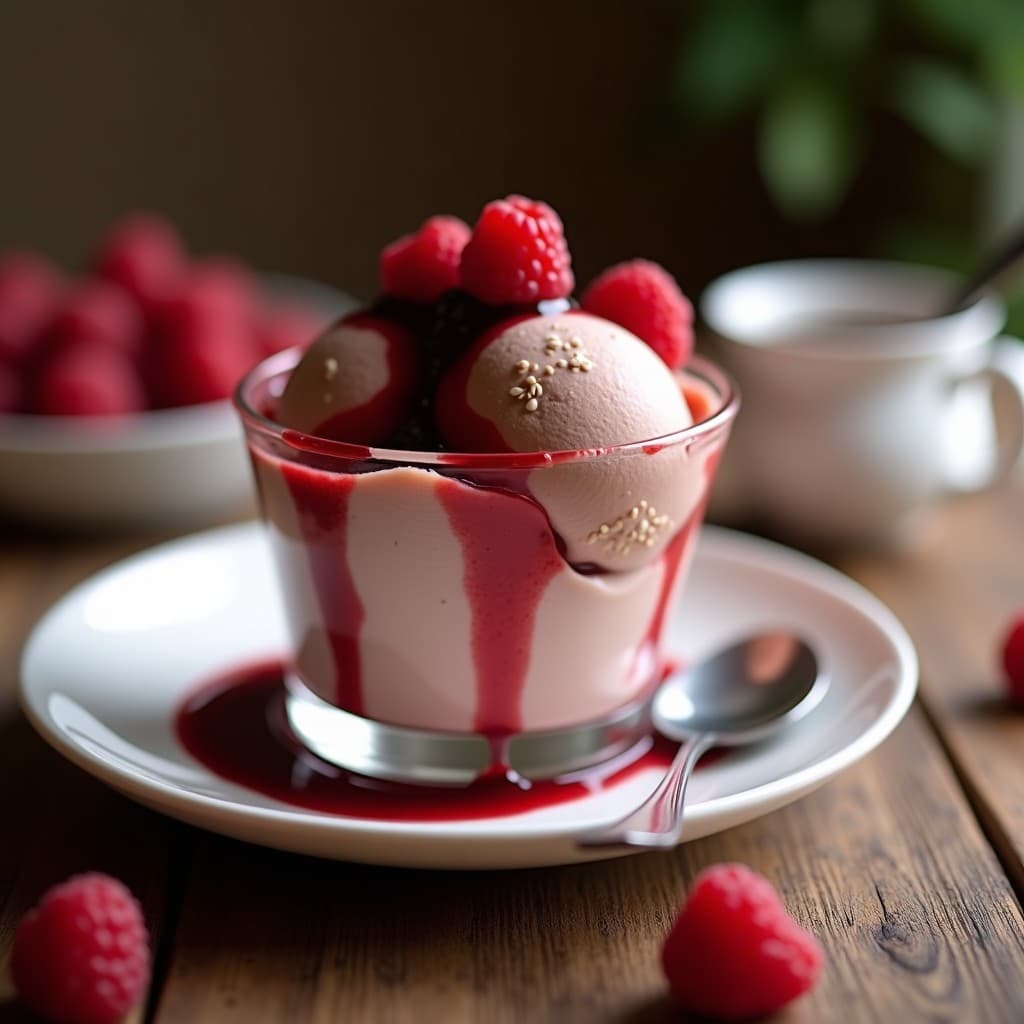 Helado de Arequipe y Queso Crema con Salsa de Frutos Rojos: Postre Colombiano Sin Horno