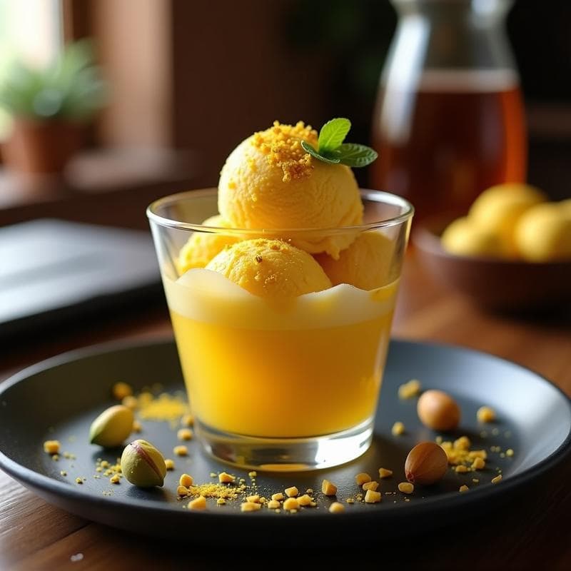 Helado de Azafrán y Cardamomo: Postre Persa Sin Azúcar y con Toque Dorado