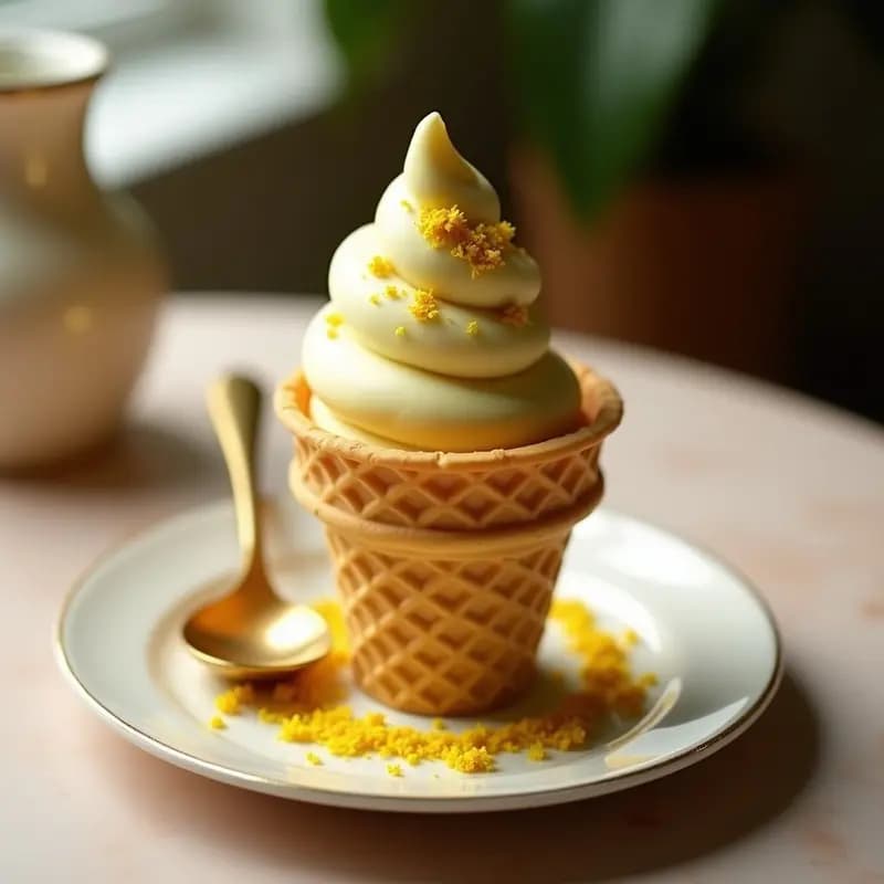 Helado de Azafrán y Cardamomo con New Zealand Yogurt: Postre Persa Keto