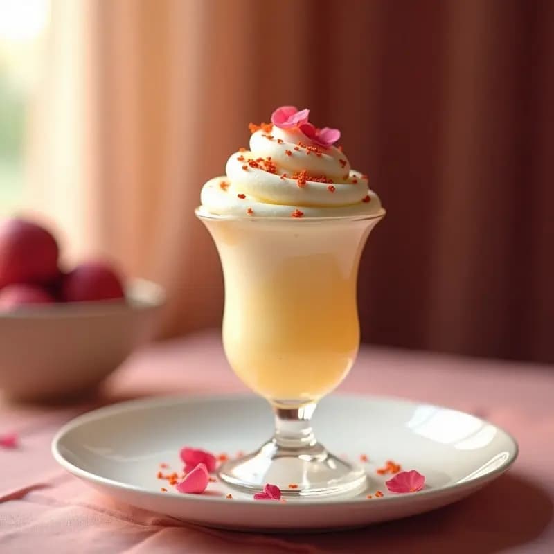 Helado de Azafrán y Rosa con Textura de Nube: Postre Iraní en 3 Ingredientes
