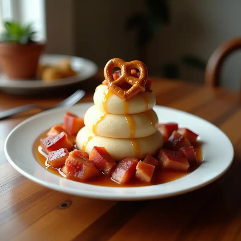 Helado de Bacon con Sirope de Arce y Trozos de Pretzel: Postre Salado-Dulce para Atrevidos