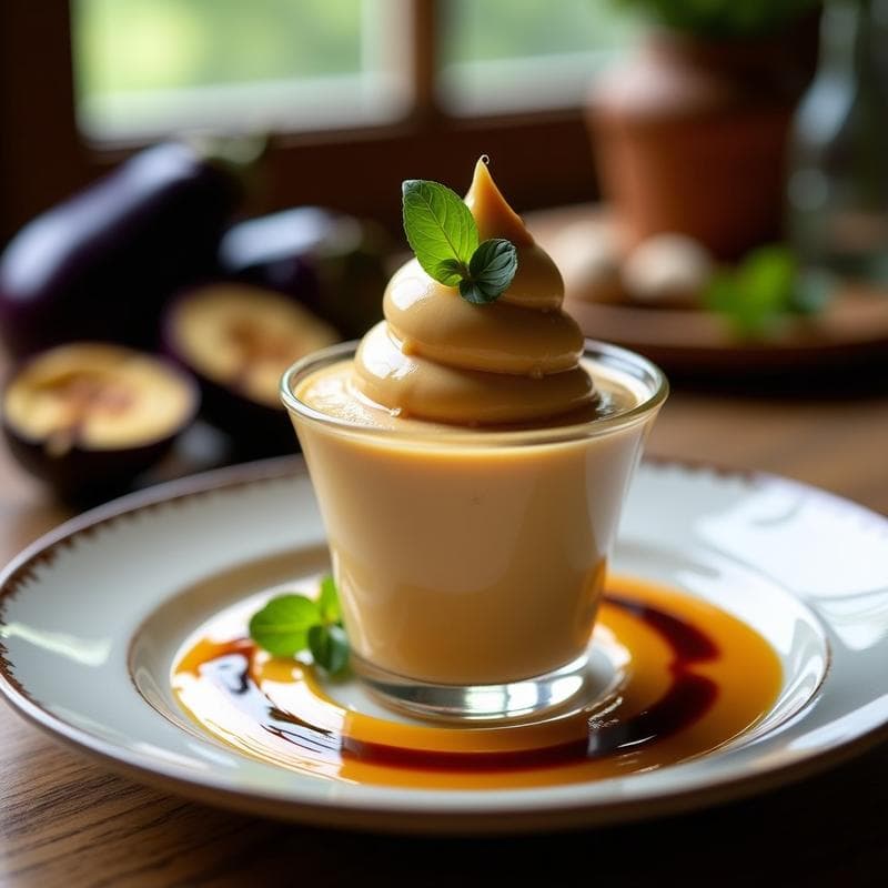 Helado de Berenjena Asada y Miel: Postre Italiano Sin Lácteos y Sorprendente
