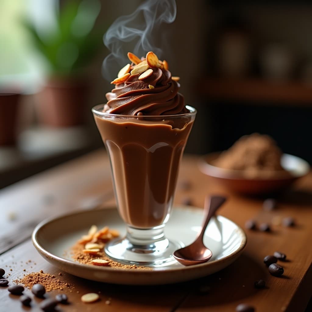 Helado de Café Arábica y Virginia: Postre Colombiano en Nitrógeno Líquido sin Azúcar