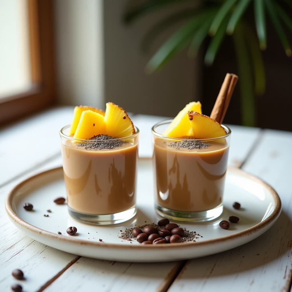 Helado de Café y Bromelina de Piña: Postre Brasileño Sin Azúcar con Enzimas Digestivas