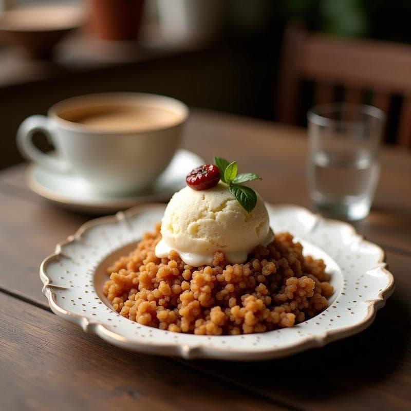 Helado de Café Bulgur y Dátiles: Postre Turco Sin Azúcar y Sin Lácteos