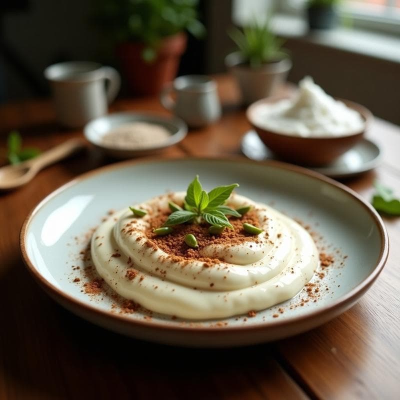 Helado de Café y Cardamomo: Postre Keto Sin Azúcar con Crema de Coco