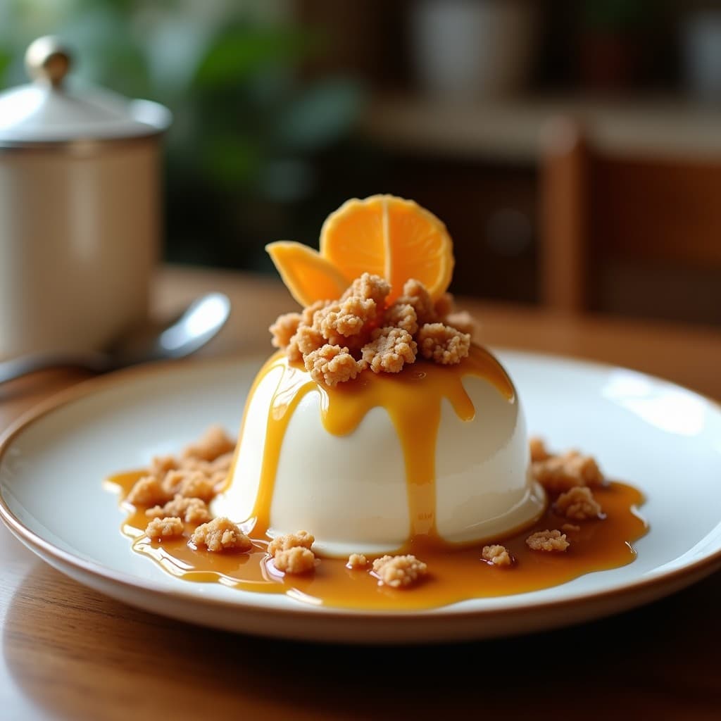 Helado de Café y Cardamomo con Trozos de Praliné: Postre Francés Sin Azúcar
