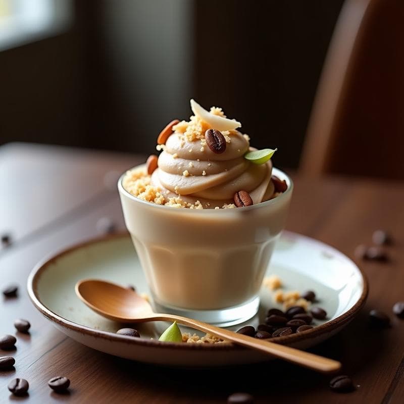 Helado de Café de Civeta y Cardamomo: Postre Filipinó Gourmet Sin Lácteos