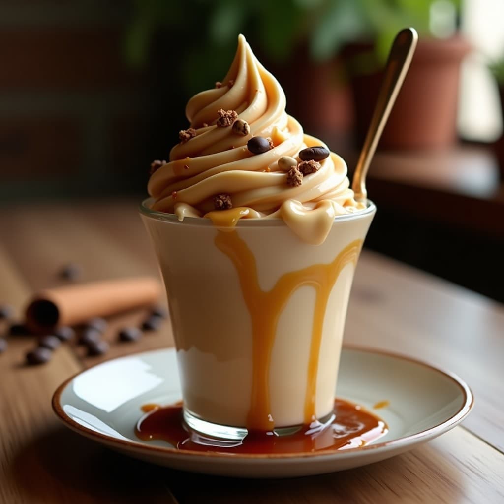 Helado de Café y Crema de Anacardos con Salsa de Caramelo Vegano: Postre Sin Lácteos en 3 Pasos