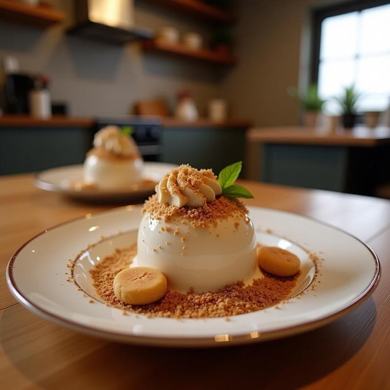Helado de Café y Espresso con Crunch de Avellanas: Postre Italiano Sin Azúcar