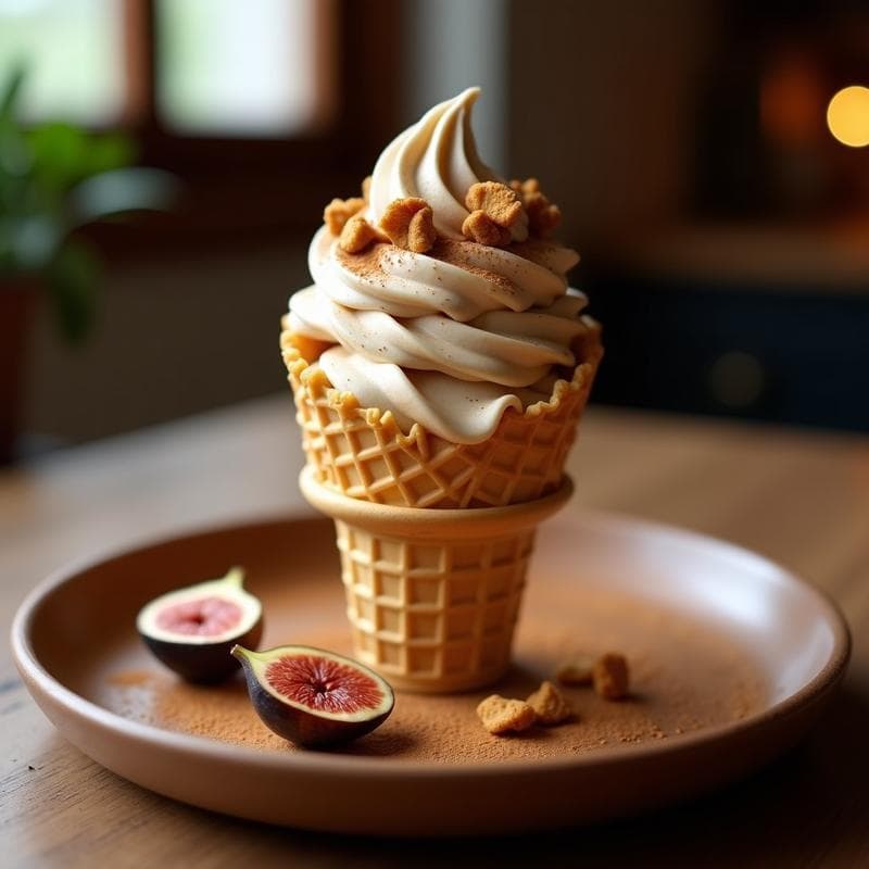 Helado de Café con Trozos de Higuitos: Postre Vegano Sin Azúcar y con Textura Cremosa
