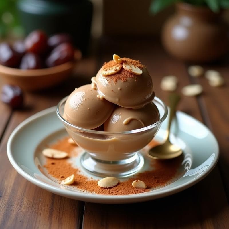 Helado de Café con Leche de Dátil y Canela: Postre Árabe Sin Lácteos y Vegano