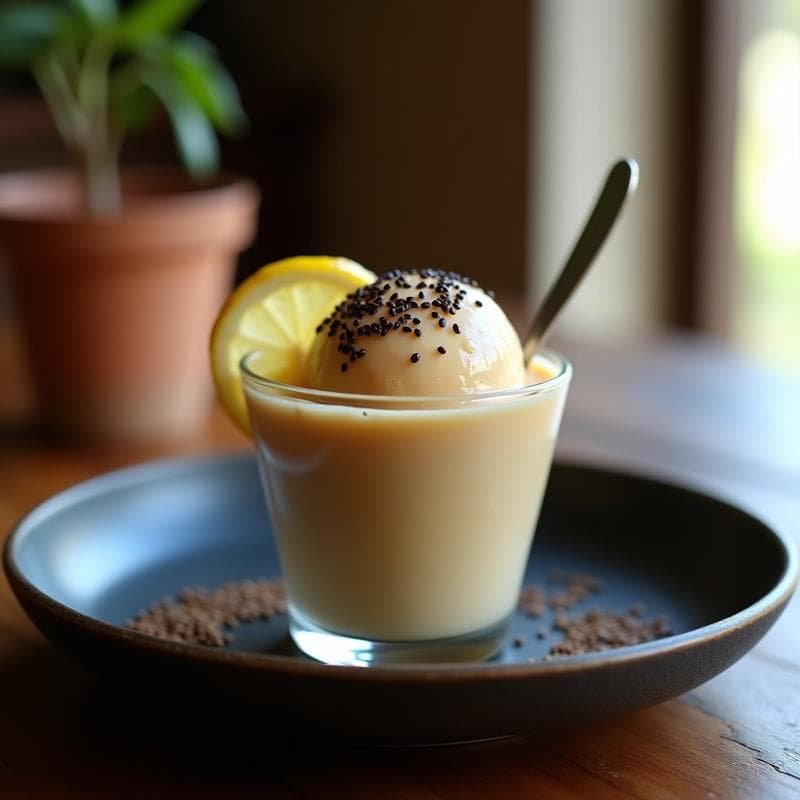 Helado de Café con Leche de Tigre: Postre Peruano-Japonés Sin Azúcar