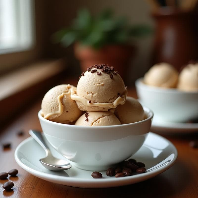 Helado de Café con Proteína de Guisante y Virutas de Cacao: Postre Keto Sin Lactosa en 5 Minutos