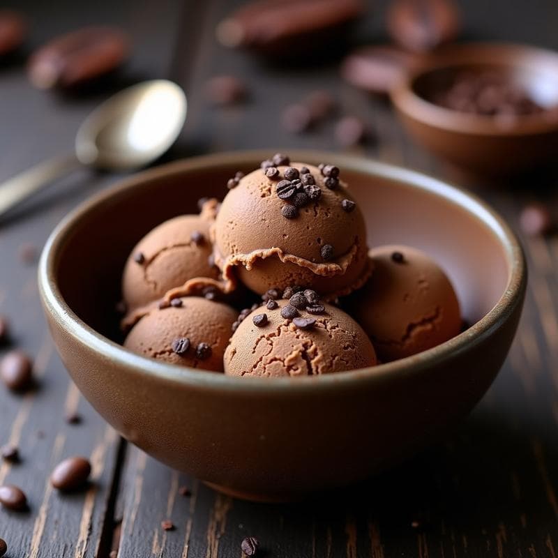 Helado de Café y Semillas de Cacao: Postre Keto Sin Lácteos y con Energía Natural