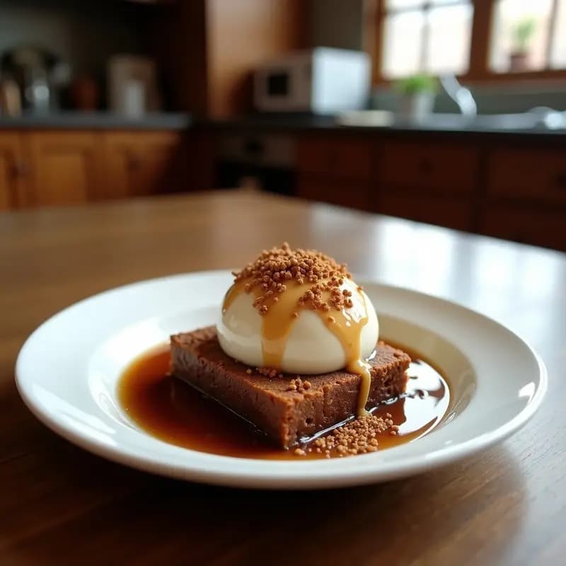 Helado de Café con Trozos de Brownie de Garbanzo: Postre Proteico Sin Lácteos