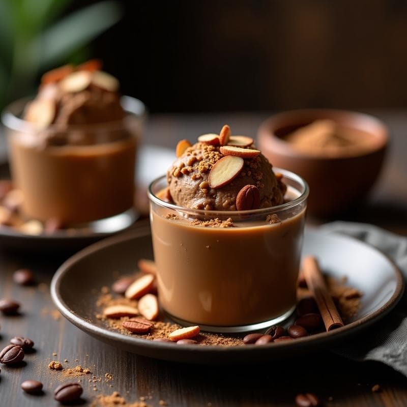 Helado de Café y Vesícula de Vlad: Postre Mexicano con Toque Ahumado en Airfryer
