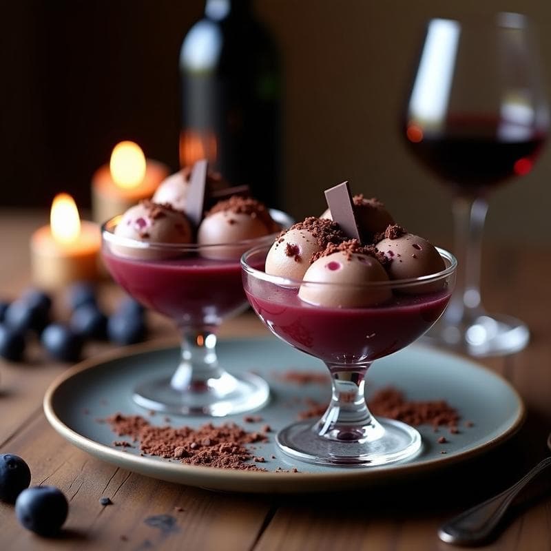 Helado de Café y Vino Tinto: Postre Adulto Sin Azúcar en 3 Ingredientes
