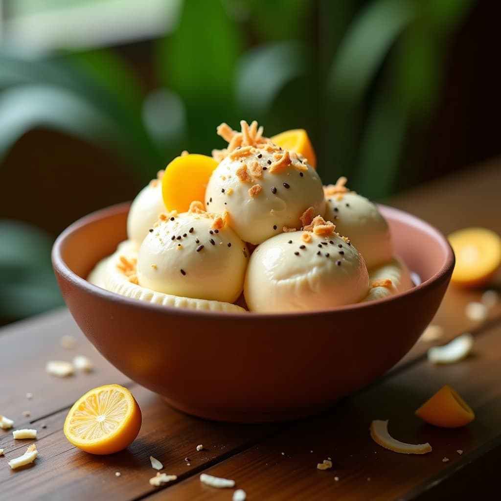 Helado de Cupuaçu y Munya: Postre Amazónico Sin Azúcar con Toque Exótico