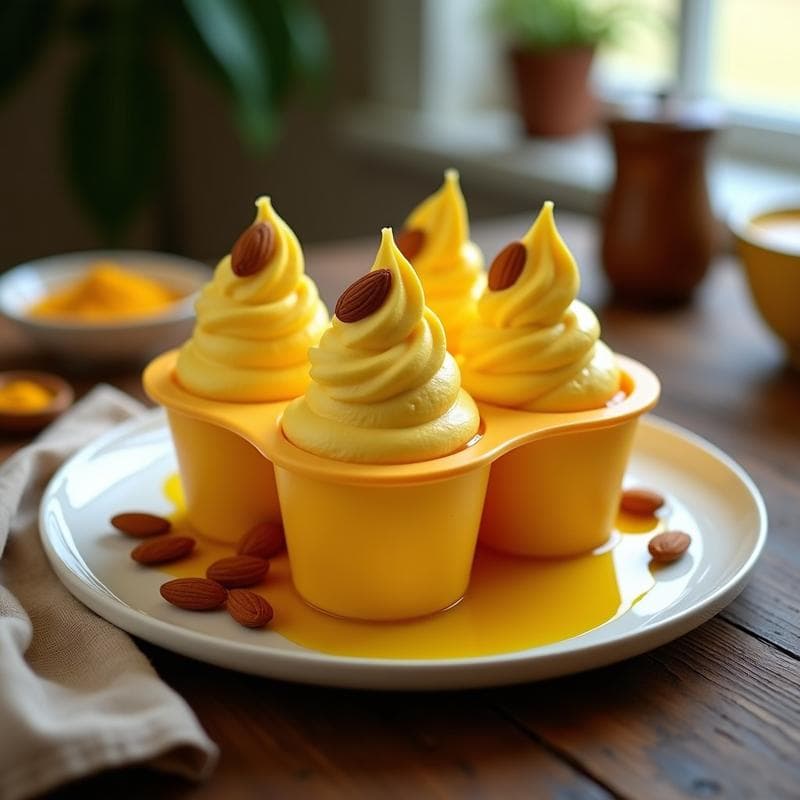 Helado de Cúrcuma y Jengibre: Postre Antiinflamatorio en Airfryer Sin Lácteos