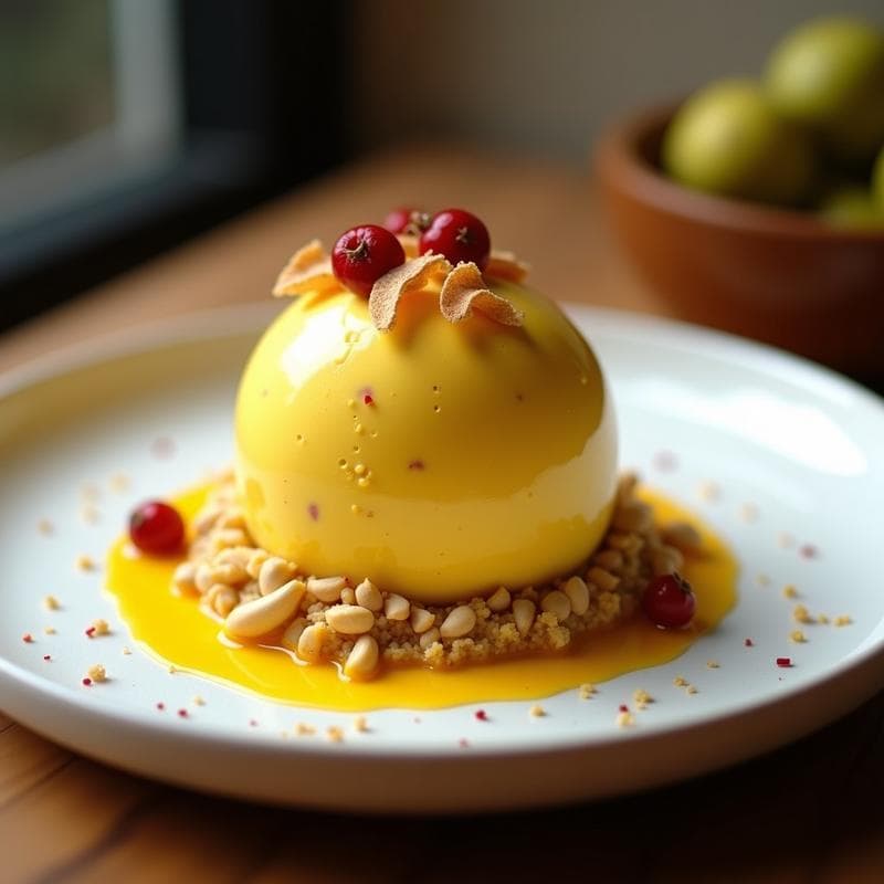 Helado de Cúrcuma y Pimienta Rosa con Base de Anacardos: Postre Ayurvédico Sin Azúcar