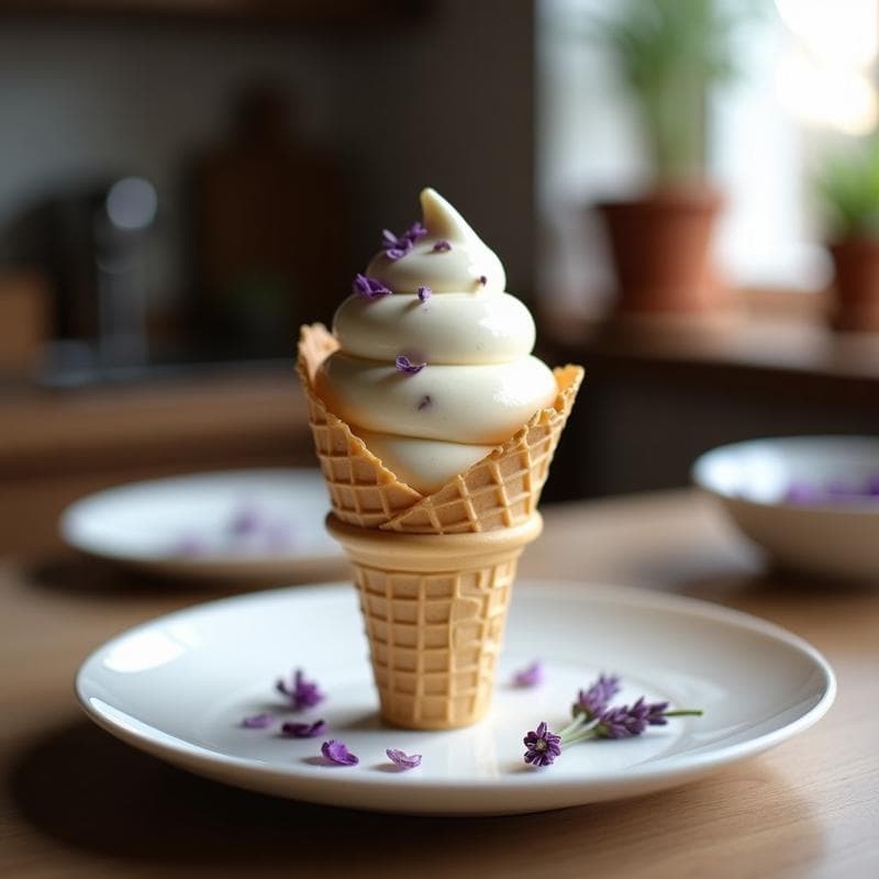 Helado de Té Earl Grey y Lavanda con Base de Yogur de Soja: Postre Británico Sin Lactosa