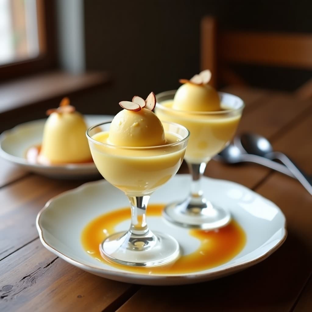 Helado de Flan de Huevos y Esencia de Vainilla: Postre Francés Keto Sin Azúcar