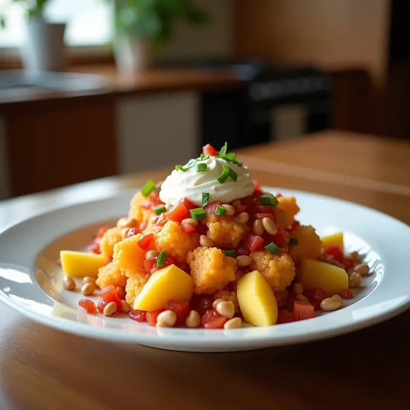 Helado Fried: Bola de Helado Baumano Rebozado y Frito con Toppings