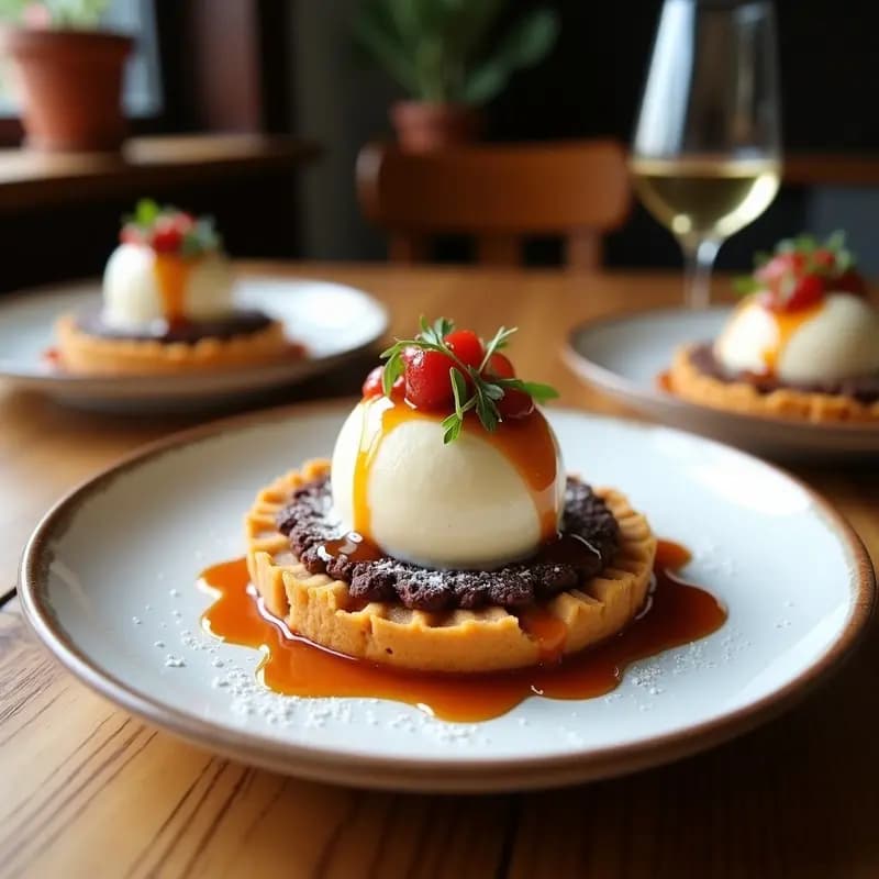 Helado fried de Vainilla con Toppings de Brownie y Salsa de Caramelo Salado: Receta Crujiente por Dentro y Fuera