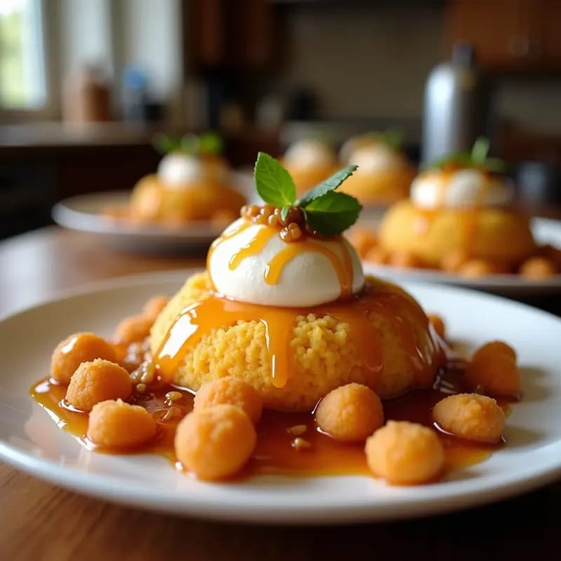 Helado Frito con Galletas Trituradas y Salsa de Caramelo: Postre Japonés que Conquista