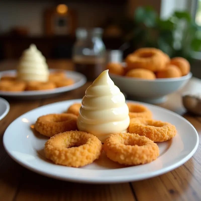 Helado Frito con Leche Condensada y Galletas Trituradas: Postre Caliente que Derrite en la Boca