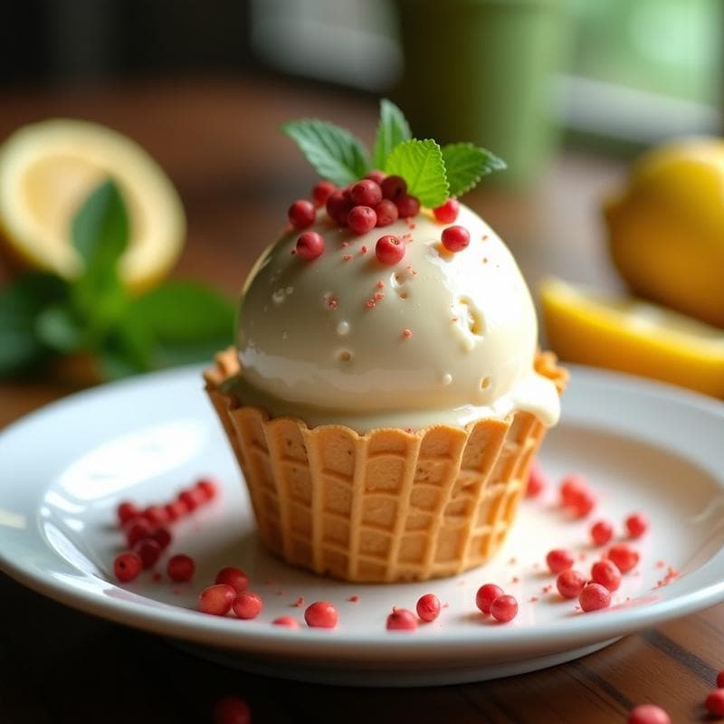 Helado de García (Jackfruit) con Especias de Pimienta Rosa: Postre exótico Sin Azúcar en 3 pasos
