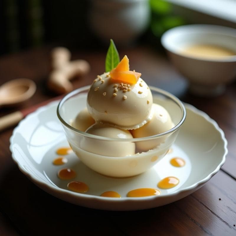 Helado de Jengibre y Miso Blanco: Postre Japonés Picante y Sin Lácteos en Thermomix