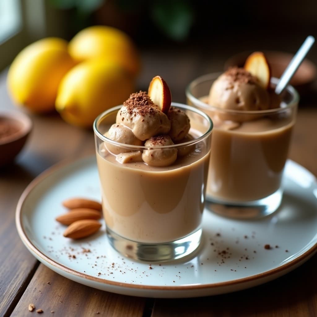 Helado de Lucuma y Cacao con Trozos de Almendra: Postre Peruano Sin Azúcar en Airfryer