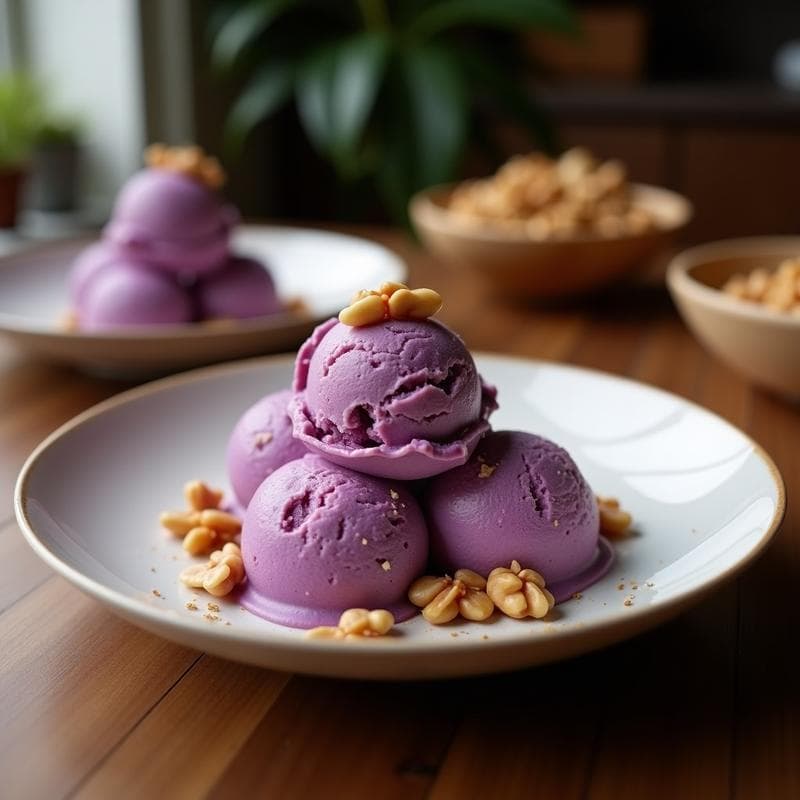 Helado de Maíz Morado y Coco con Trozos de Nuez: Postre Peruano Sin Azúcar en Thermomix