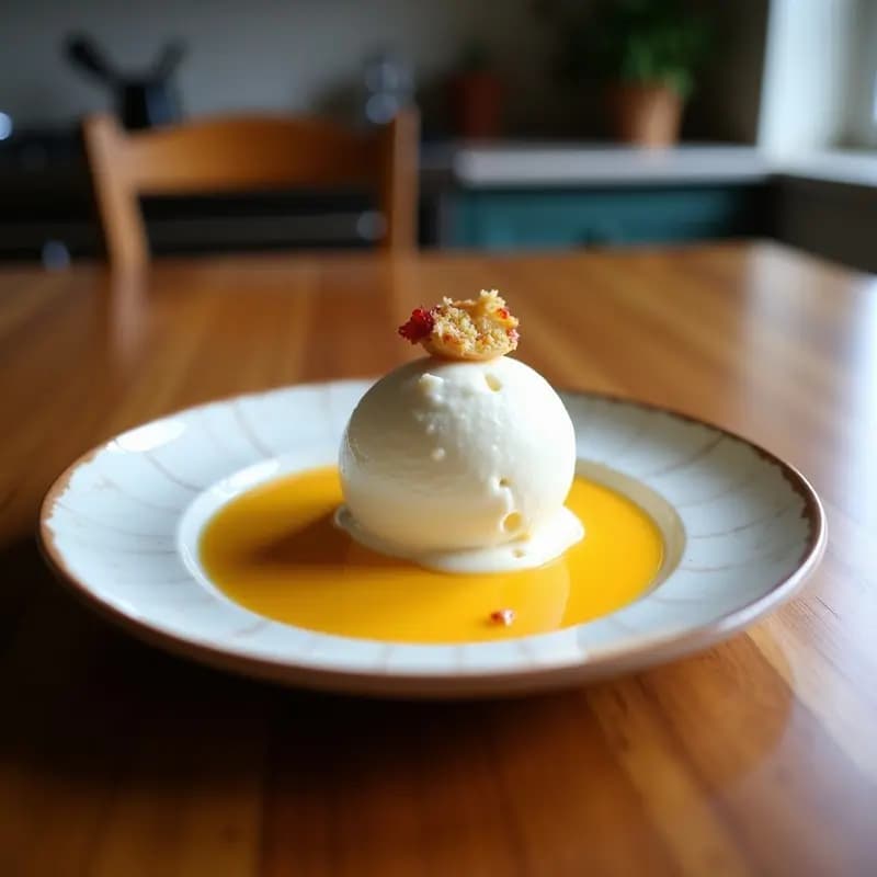 Helado de Mamey y Coco: Postre Caribeño Sin Azúcar con Base de Aquafaba